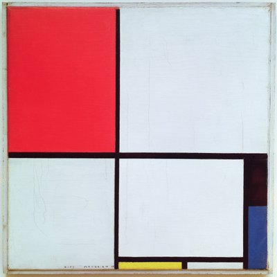 Komposition mit Rot, Schwarz, Blau und Gelb, 1928 von Piet Mondrian